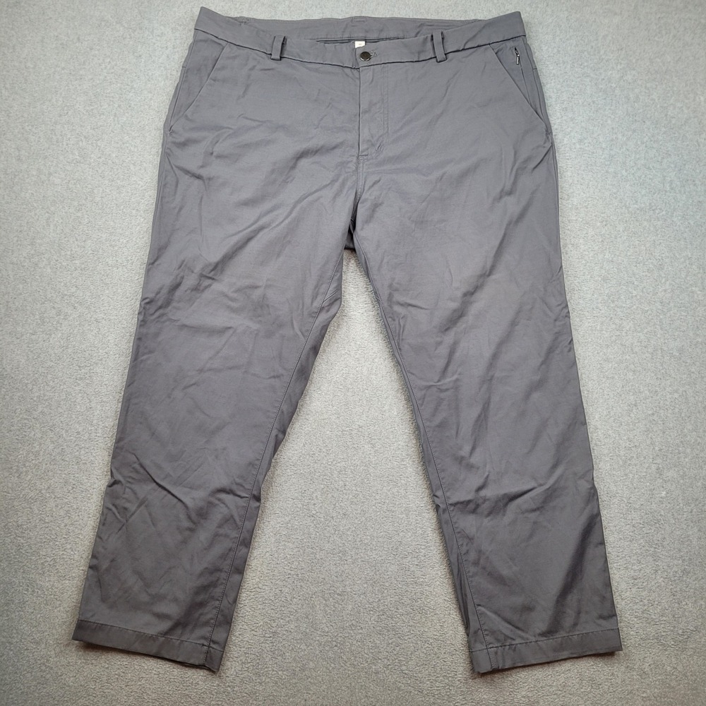 Lululemon Commission Pants Mens 40x28 Gray Chino Tech Stretch
